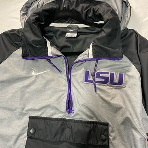 Nike LSU windbreaker jacket Mens 3XL gray and black